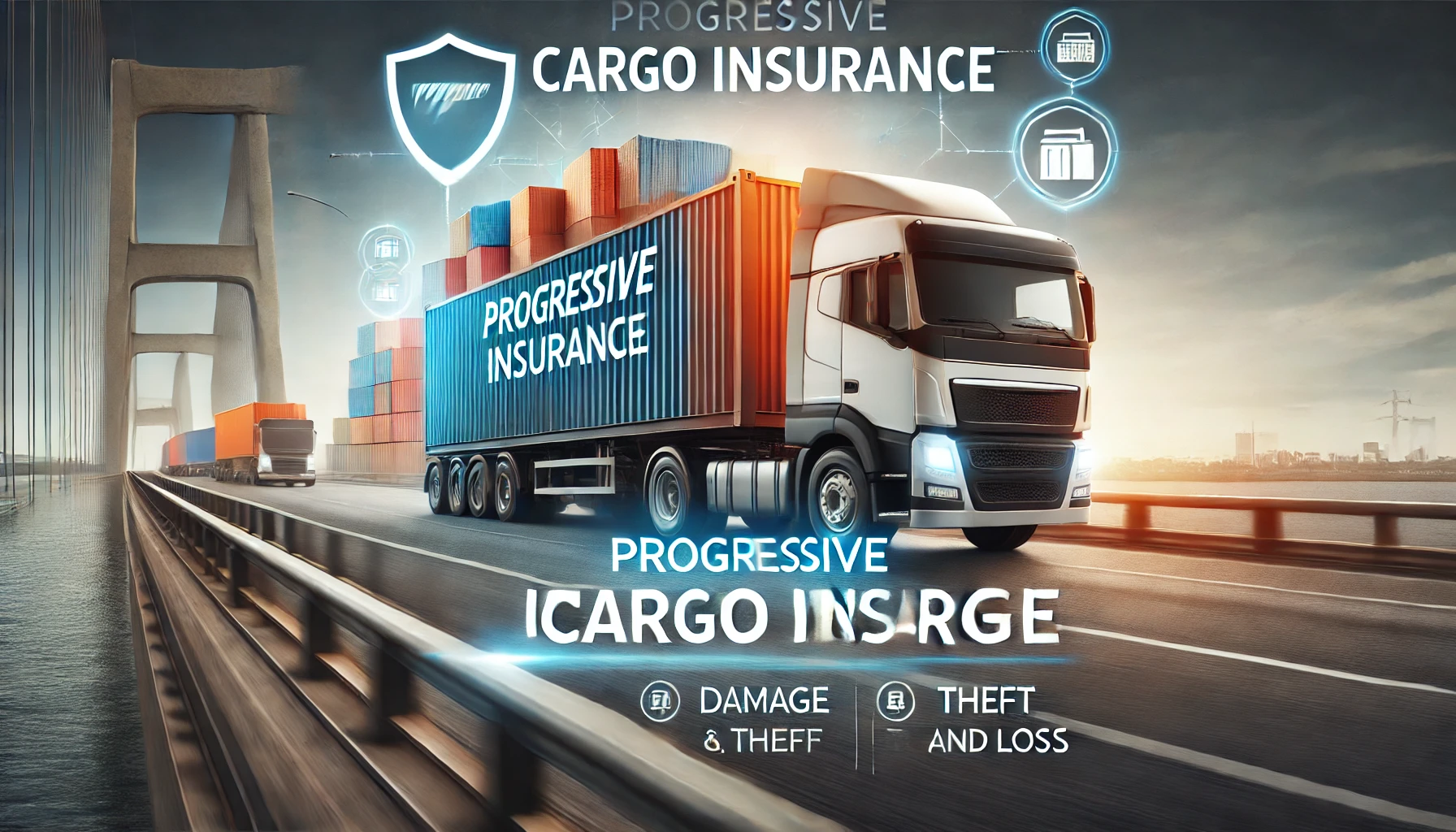 Truck with insured cargo, highlighting the protection offered by Progressive Cargo Insurance.